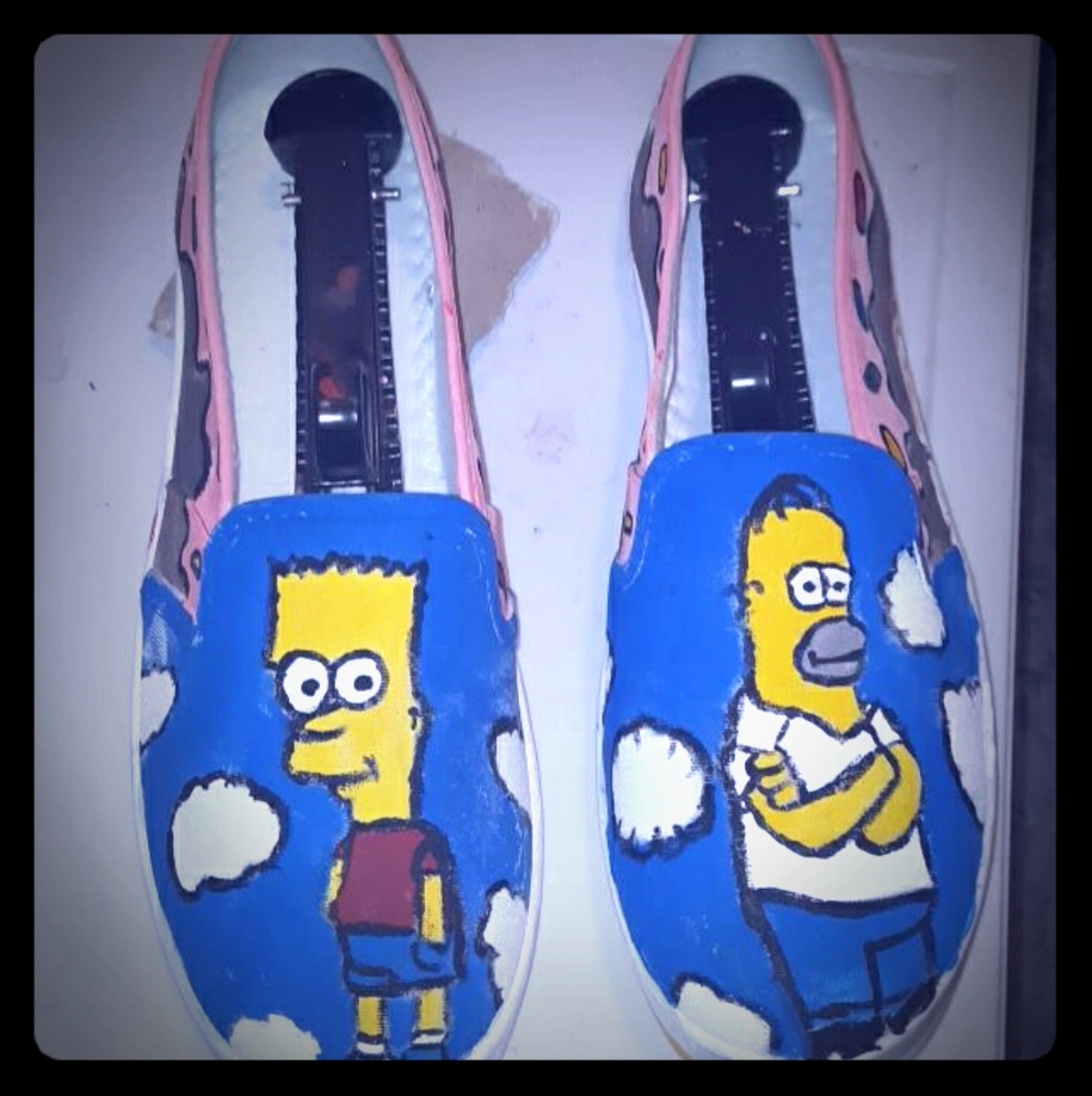 The simpsons custom shoes